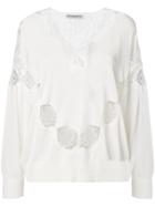 Ermanno Scervino Lace Knit Sweater - White