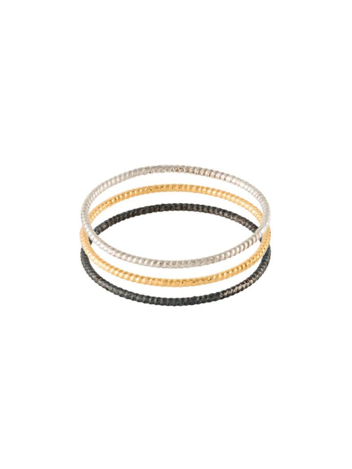 Wouters & Hendrix 'my Favourite' Set Of Three Rings - Metallic