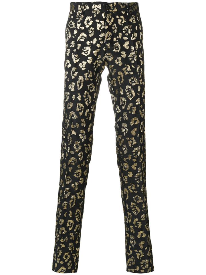 Christian Pellizzari Animal Pattern Trousers - Black