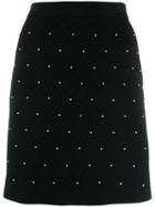 Sandro Paris Pearl-embellished Diamond Quilt Skirt - Black