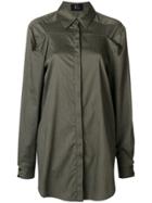 Lost & Found Ria Dunn Pleated Over Shirt - Green