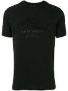 Emporio Armani Embroidered Logo T-shirt - Black