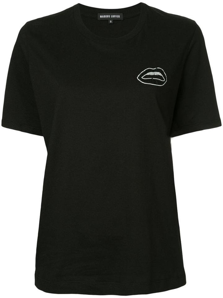 Markus Lupfer Sequined Embellishment T-shirt - Black