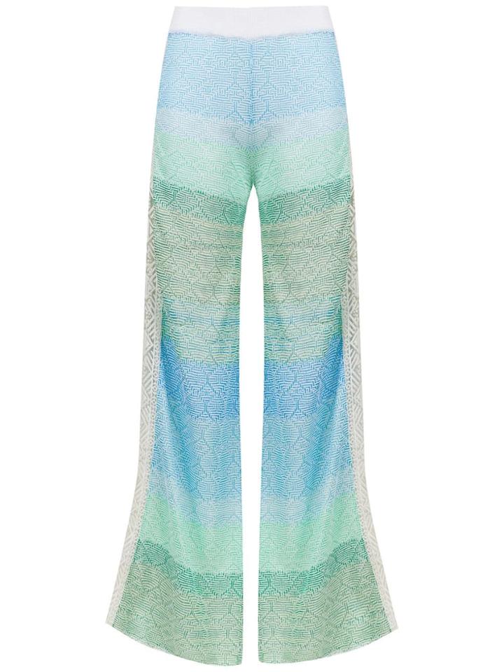 Cecilia Prado Valquíria Knit Palazzo Pants - Blue