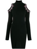 Moschino Crystal-embellished Cutout Jumper Dress - Black