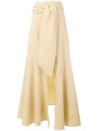 Jacquemus Long Pleated Skirt - Yellow & Orange