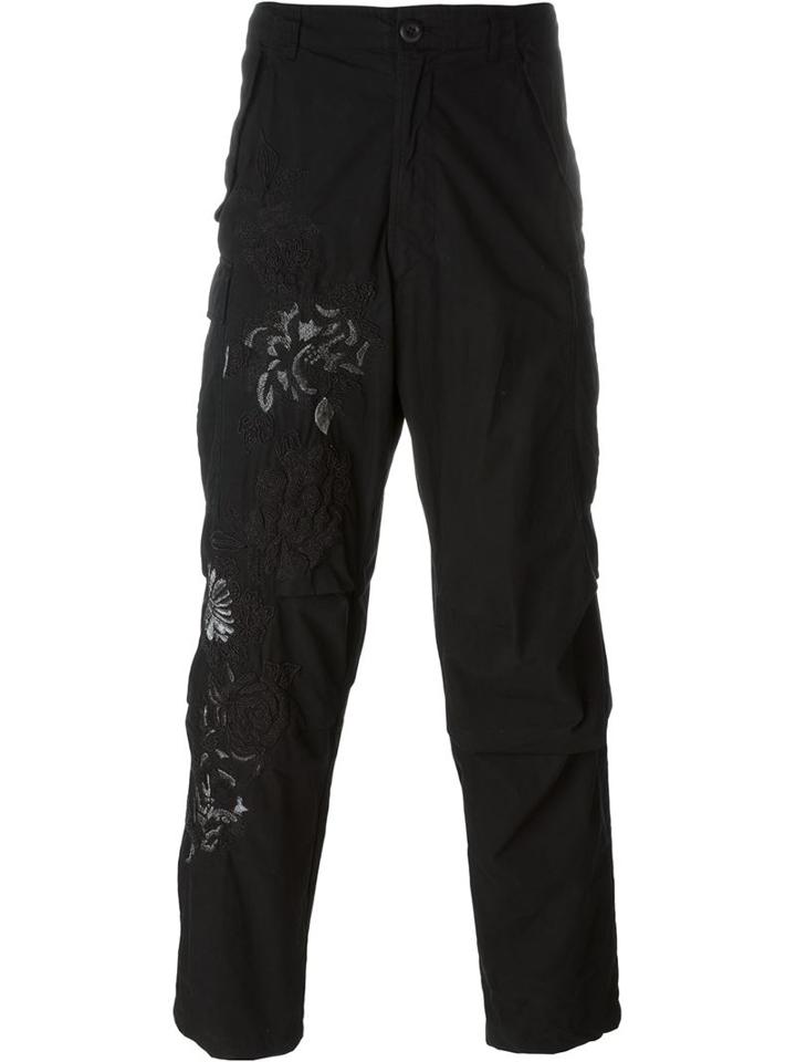 Amen Flower Embroidered Trousers