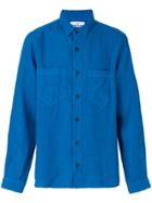 Stone Island Long Sleeve Button Front Shirt - Blue
