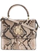 Roberto Cavalli Python Print Shoulder Bag - Brown