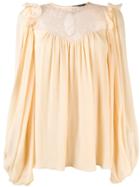 Reinaldo Lourenço Long-sleeve Flared Blouse - Nude & Neutrals