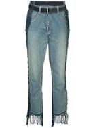 Sacai Patchwork Boyfriend Jeans - Blue