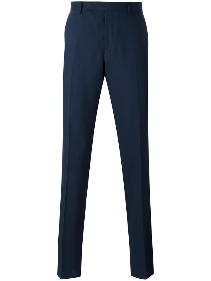 Paul Smith - Straight Leg Trousers - Men - Cotton/polyester/wool - 32, Blue, Cotton/polyester/wool