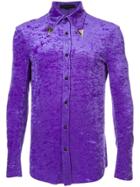 Sankuanz Metallic Collar Tip Shirt - Purple