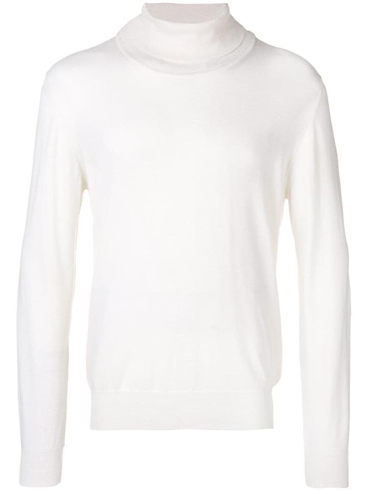 Maison Margiela Knitted Turtleneck Jumper - White