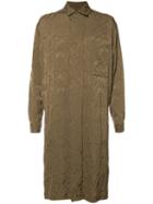 Uma Wang Floral Jacquard Coat, Men's, Size: Medium, Brown, Cupro/viscose/virgin Wool