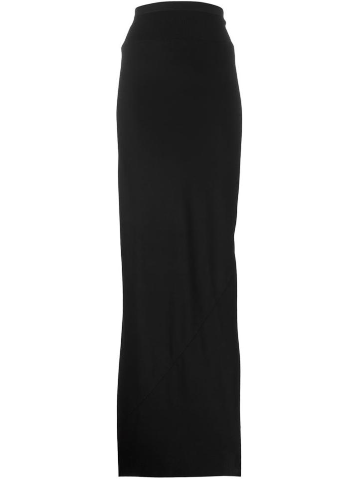 Rick Owens Maxi Skirt, Women's, Size: 44, Black, Cotton/polyamide/viscose/spandex/elastane