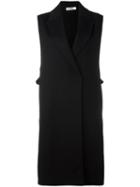 Jil Sander Sleeveless Coat, Women's, Size: 40, Blue, Virgin Wool/cashmere