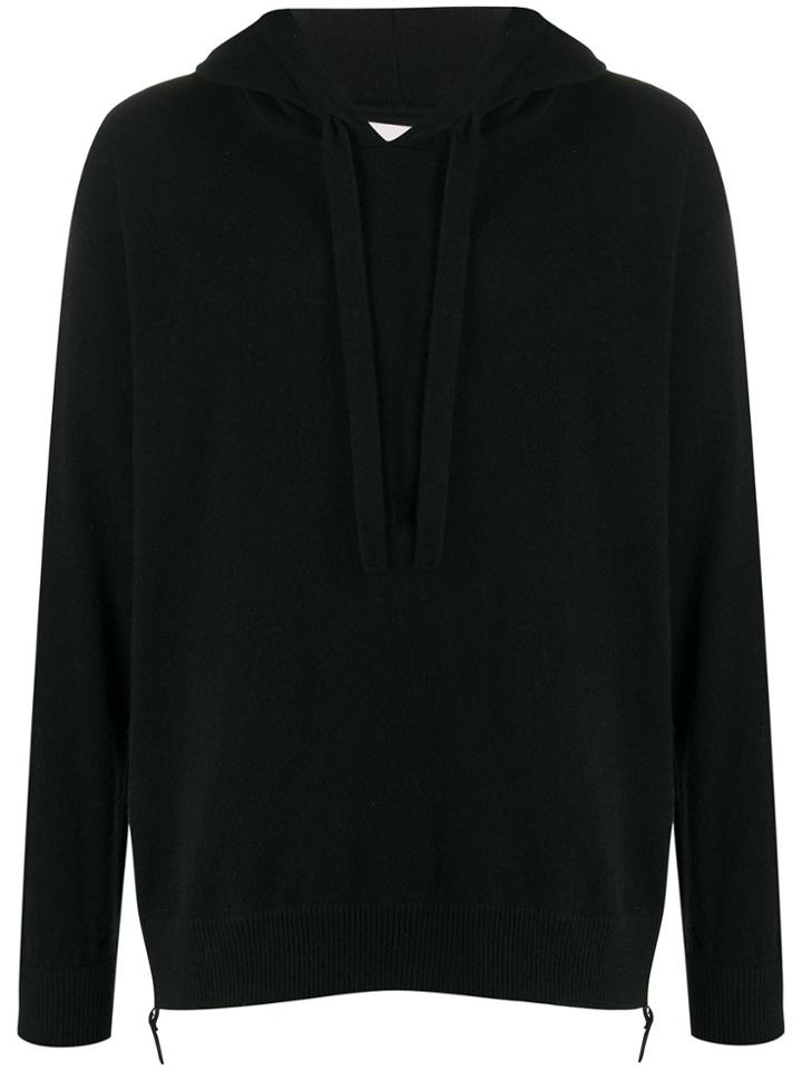 Laneus Knitted Relaxed-fit Hoodie - Black