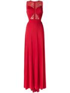 Tufi Duek Lace Gown - Red