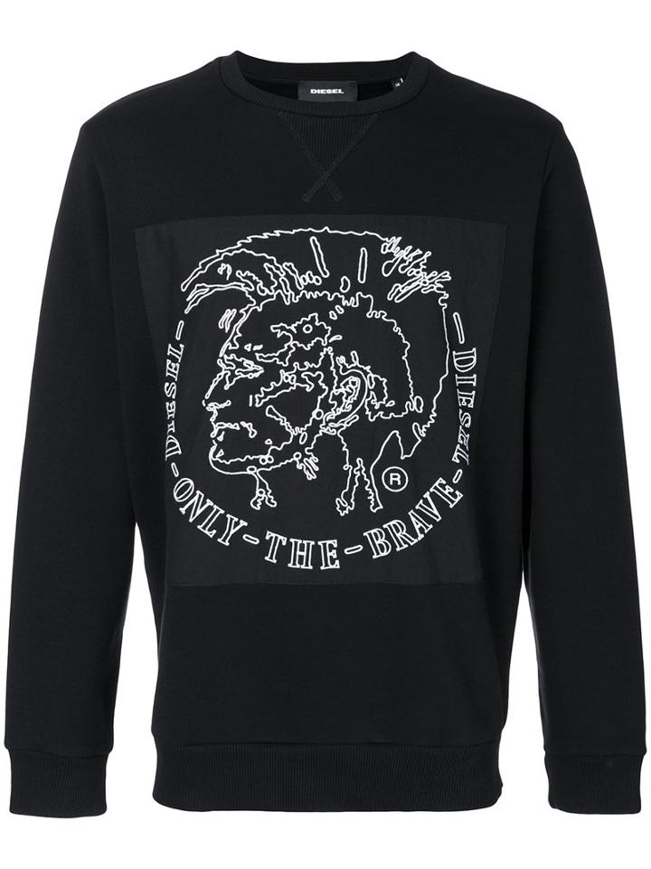 Diesel - Samuel Sweatshirt - Men - Cotton - L, Black, Cotton