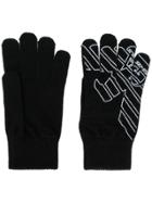 Ea7 Emporio Armani Logo Gloves - Black