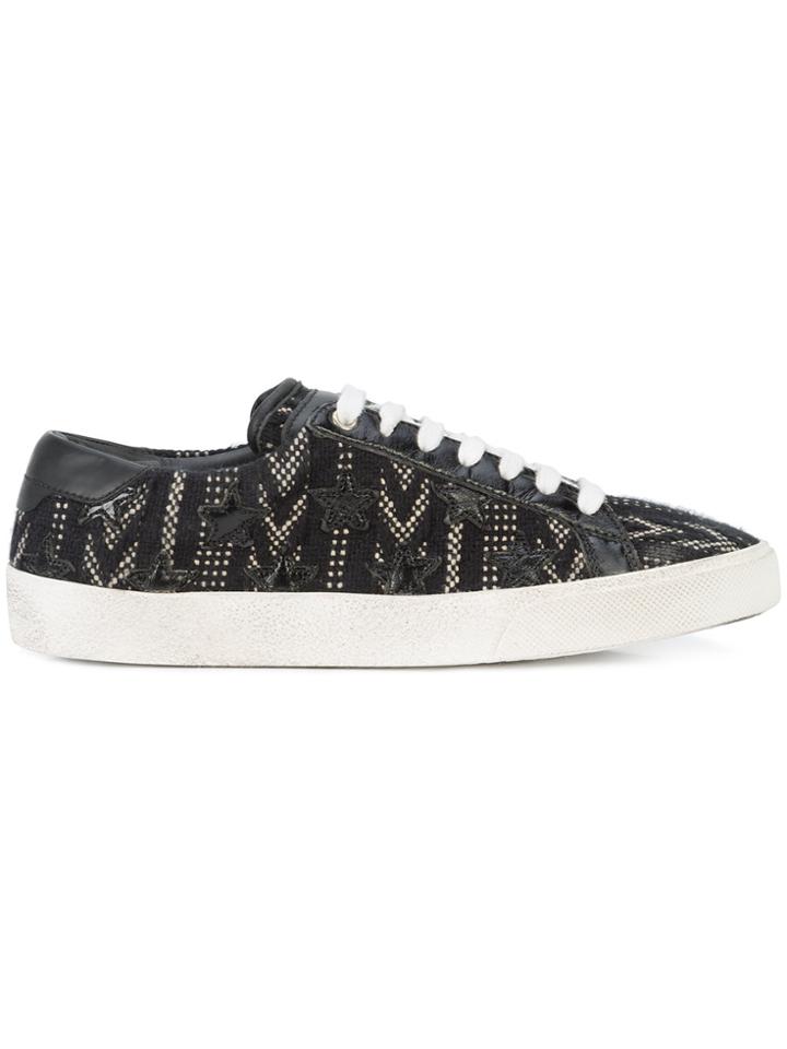 Saint Laurent Berber Signature Court Classic Sneakers - Black