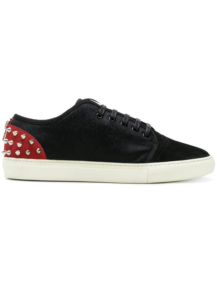 Mason Garments Studded Lace-up Sneakers - Black