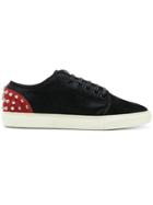 Mason Garments Studded Lace-up Sneakers - Black