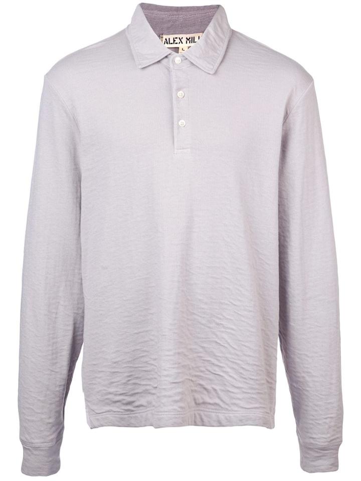 Alex Mill Textured Polo Shirt - Grey