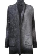 Avant Toi Open Front Cardigan, Women's, Size: Small, Grey, Virgin Wool/polyamide