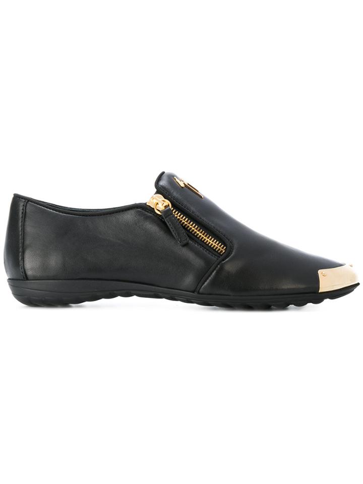 Giuseppe Zanotti Design Dalia Toe Cap Loafers - Black