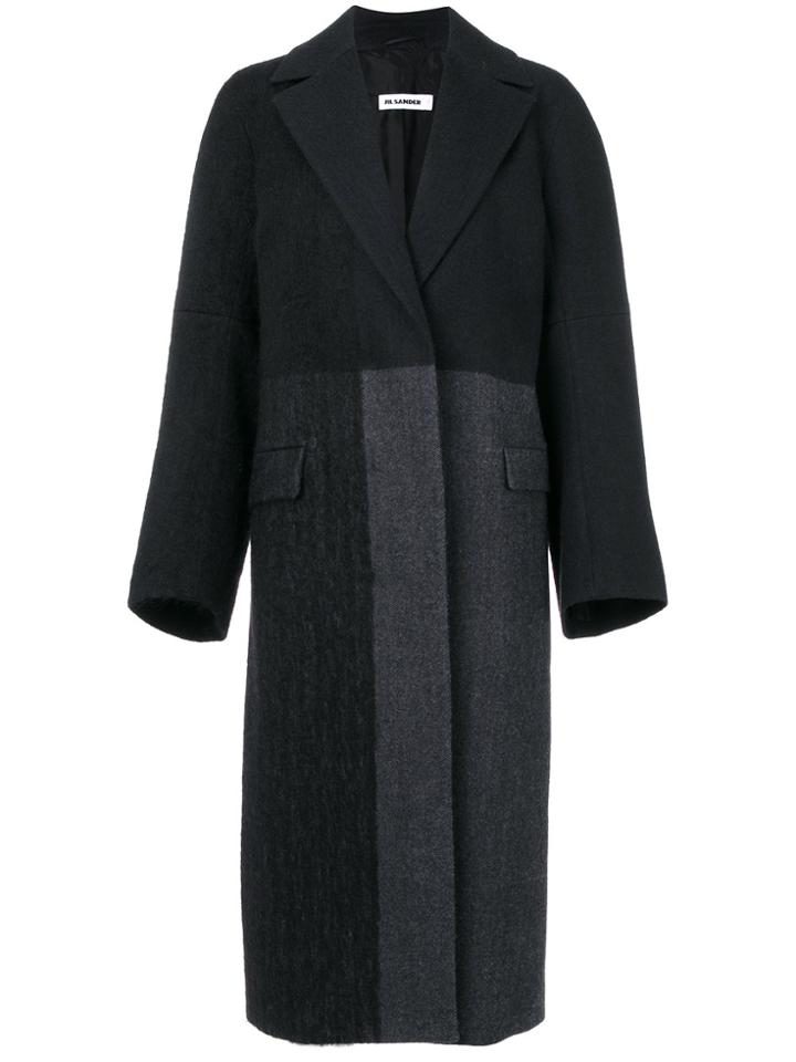 Jil Sander Panelled Coat - Black