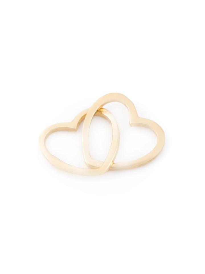 Loquet Linked Hearts Charm, Women's, Metallic