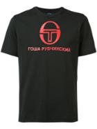 Gosha Rubchinskiy - Logo Print T-shirt - Men - Cotton - S, Black, Cotton
