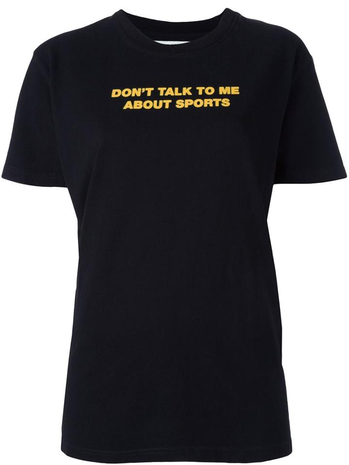 Off-white 'don't Talk To Me' T-shirt, Women's, Size: Xs, Black, Cotton