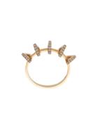Azlee Small Circuit Diamond Ring, Women's, Size: 6, Metallic