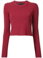 Proenza Schouler Cropped Ribbed Jumper - Red