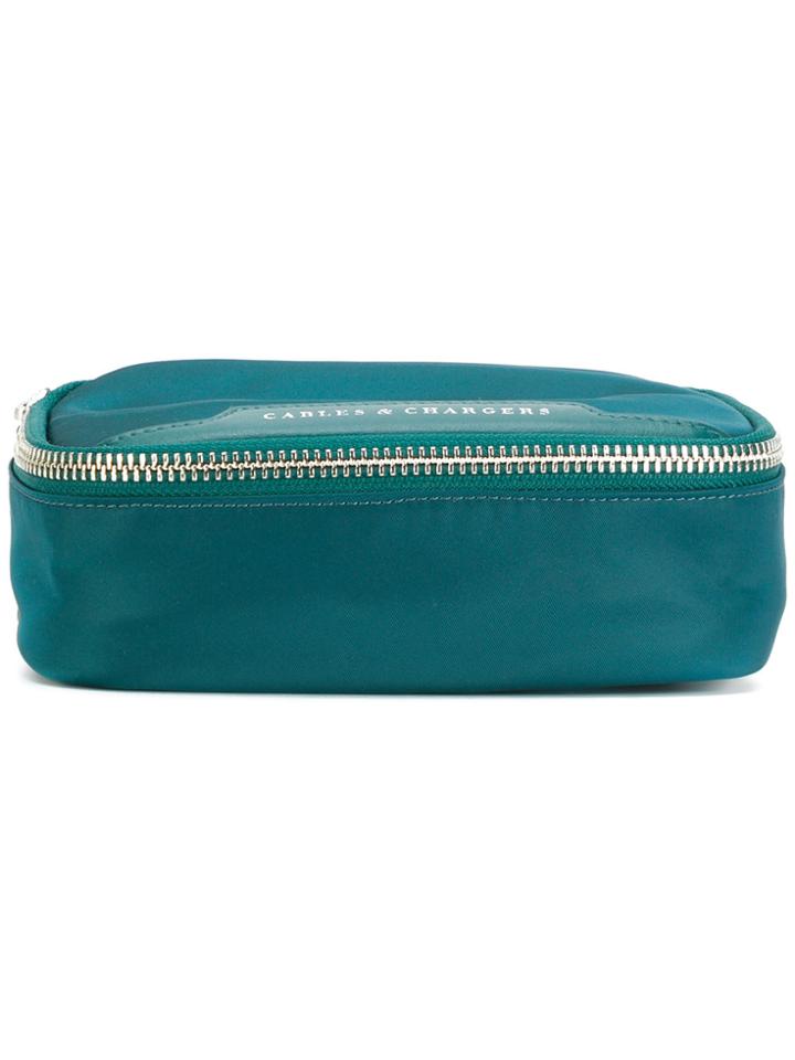 Anya Hindmarch Cables & Chargers Pouch - Blue