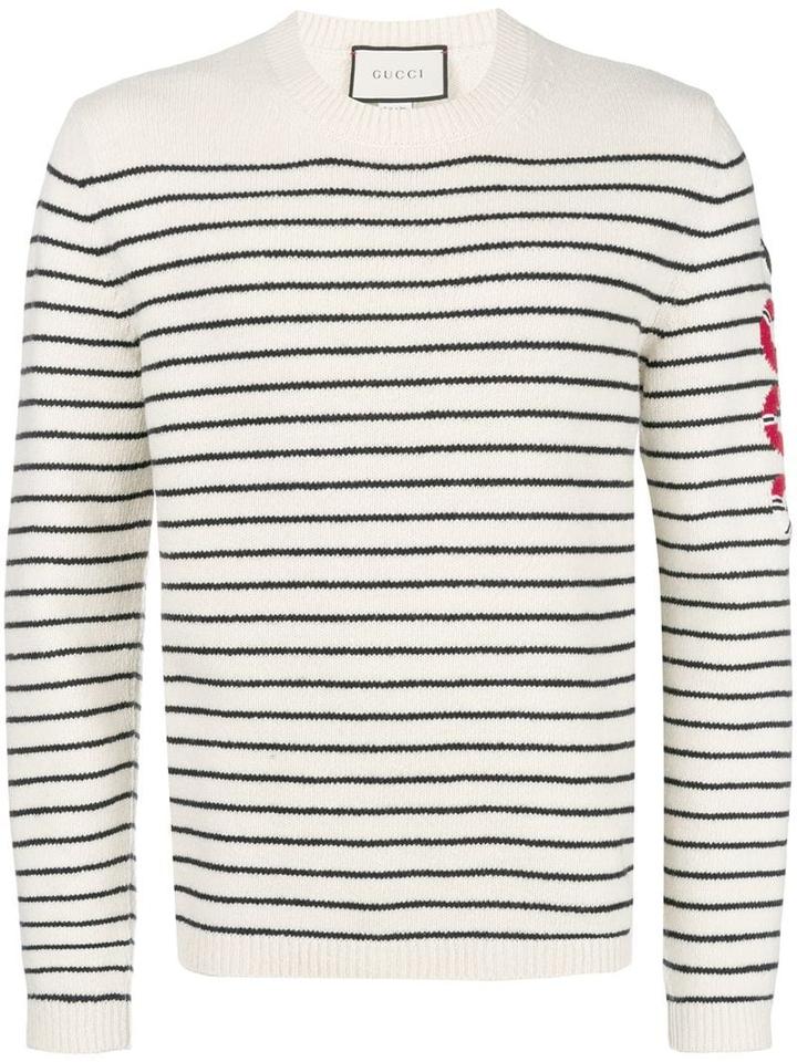 Gucci Striped Knit Sweater - Neutrals