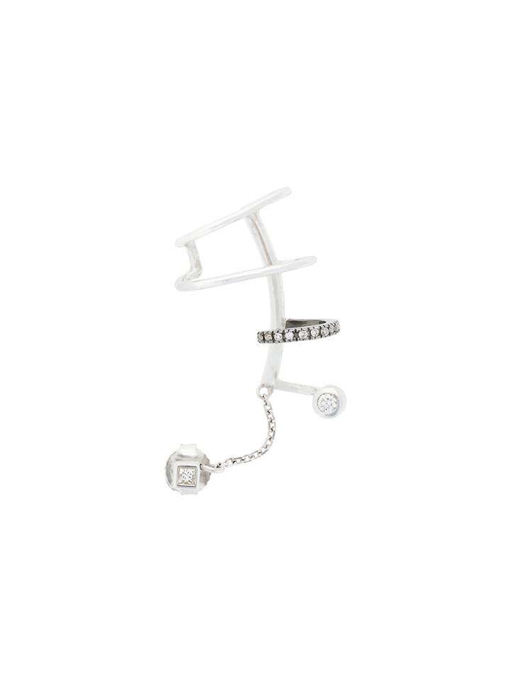 Maria Black 14kt Gold Ines Earcuff And Diamond Stud - Metallic