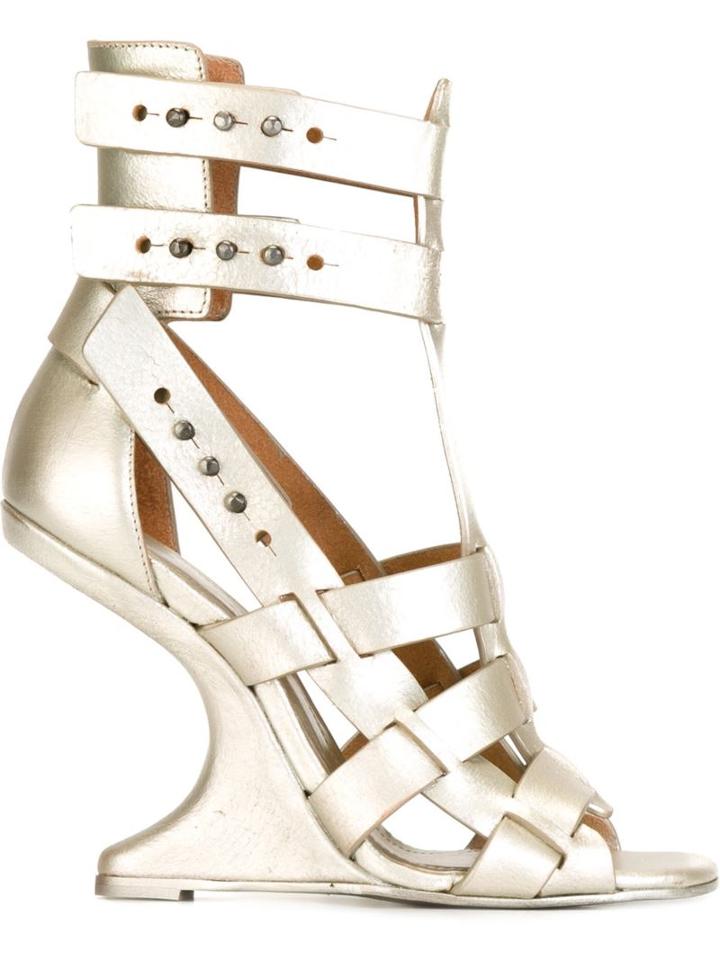 Rick Owens Cyclops Cantilevered Sandals, Women's, Size: 36, Grey, Leather