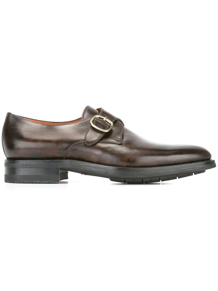 Santoni Buckled Monk Shoes