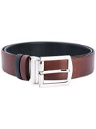 Kiton - Silver Buckle Belt - Men - Leather - 95, Red, Leather