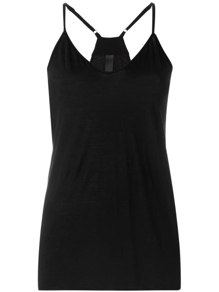 Ilaria Nistri V-neck Cami Top, Women's, Size: L, Black, Cotton/silk