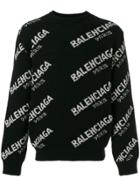 Balenciaga All Over Sweater - Black