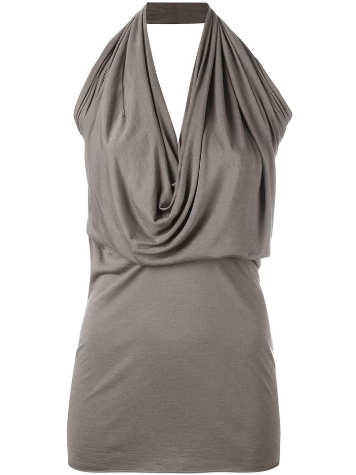 Rick Owens Lilies - Halterneck Top - Women - Cotton/viscose/polyimide - 44, Green, Cotton/viscose/polyimide