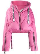 Khrisjoy Cropped Hooded Puffer Jacket - Pink