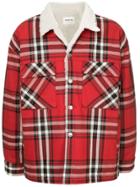 Monkey Time Plaid Shirt Jacket - Red