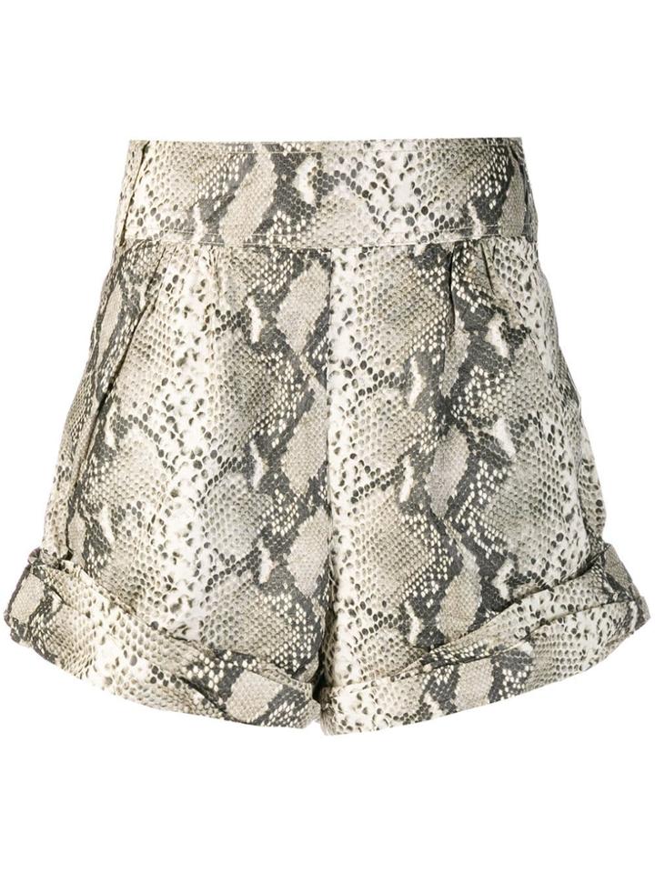 Philosophy Di Lorenzo Serafini Snakeskin Print Shorts - White