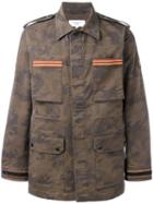 Fashion Clinic Timeless Embroidered Trim Field Jacket, Men's, Size: 48, Green, Cotton/spandex/elastane